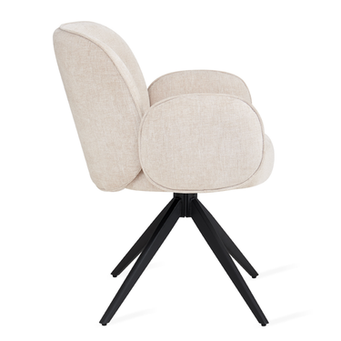 Eetkamerstoel Oslo - Beige Armleuning