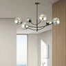 HUNTER 6-lichts hanglamp - Smoked glas hanglamp met ronde bol - bestellen bij Mooier Thuis