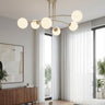 Pregos plafondlamp opaalwit glas 6-lichts plafondlamp met ronde bol - sfeervol in een Modern interieur