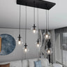 COSMO 6-lichts hanglamp - Helder glas hanglamp met ronde bol - sfeervol in een Modern interieur