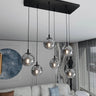 COSMO 6-lichts hanglamp - Smoked glas hanglamp met ronde bol - bestellen bij Mooier Thuis
