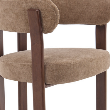 Barkruk Rose - Taupe met Armleuning