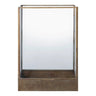Manali lantaarn van glas en metaal - antieke messinglook - 25 × 15 × 36 cm - brons - Mooier Thuis