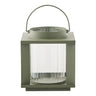 Lohals lantaarn van glas en metaal - groen - 18 × 18 × 205 cm - L18 × B18 × H20,5 cm - Mooier Thuis