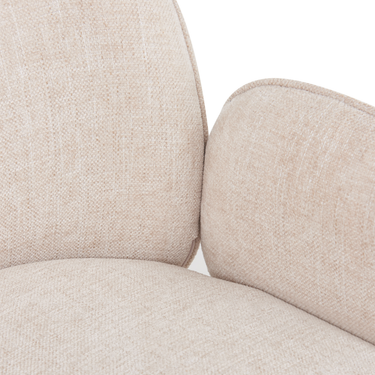 Eetkamerstoel Oslo - Beige Armleuning