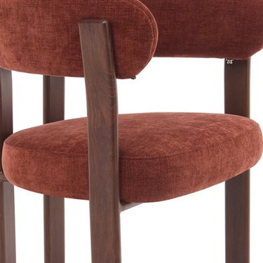 Barkruk Rose - Burgundy met Armleuning