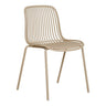 Set van 4 - Eetkamerstoel Branson - Kunststof Beige - 46,5 cm breed - Mooier Thuis