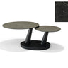 Salontafel Antares - Deckstone Zwart - 2 Draaibare Bladen salontafel 2-delig - 80 cm breed - Mooier Thuis