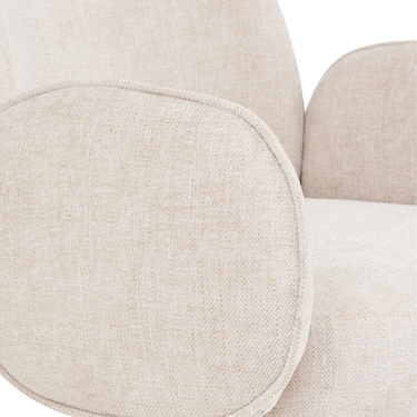 Eetkamerstoel Oslo - Beige Armleuning
