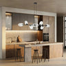 PANDORA 8-lichts hanglamp - Helder glas hanglamp met ronde bol - sfeervol in een Modern interieur