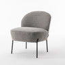 Fauteuil Baudin - Bouclé Staalgrijs - 60 cm breed - Mooier Thuis