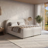 Opbergboxspring Arcus Gebroken Wit – 140x200 cm - bouclé en metaal - Mooier Thuis