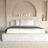 Platformbed Adore Element Parelbeige – 180x200 cm – Zonder Matras - velvet en houtmateriaal - Mooier Thuis
