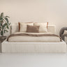 Platformbed Melody Parelbeige – 140x200 cm – Zonder Matras - teddy en houtmateriaal - Mooier Thuis