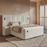 Opbergboxspring Royal XL Beige – 160x200 cm – Incl. 2 Nachtkastjes bed met nachtkastje - bouclé en metaal - Mooier Thuis