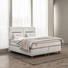 Opbergboxspring Oakline Beige – 180x200 cm - bouclé en metaal - Mooier Thuis