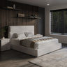 Opbergboxspring Vento Beige – 160x200 cm - chenille en metaal - Mooier Thuis