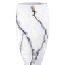 Terroso Vaas Ice - Mat Marmerglas - 38 cm - wit - Mooier Thuis