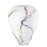 Terroso Vaas Ice - Mat Marmerglas - 33 cm - wit - Mooier Thuis