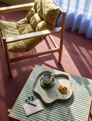 Tegel salontafel mint/naturel - afbeelding 4