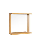 Basisspiegel naturel rechthoekige spiegel - glas en eikenhout - Mooier Thuis