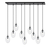 ASTRAL 9-lichts hanglamp - Helder glas