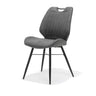 Eetkamerstoel Quattro - Stof Antraciet - 64 cm breed - Mooier Thuis