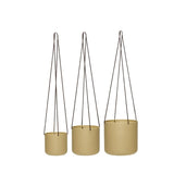 Bloom grote hangpotten kaki (set van 3) hangende bloempot - beige en bruin - Mooier Thuis