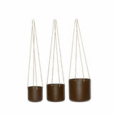 Bloom grote bruine hangpotten (set van 3) hangende bloempot - beige en bruin - Mooier Thuis