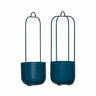 Lotus Hangpotten Petrol (set van 2) hangende bloempot - blauw - Mooier Thuis