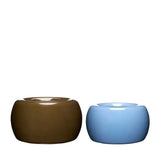 Maru Potten klein blauw/bruin (set van 2) bloempot - blauw en bruin - Mooier Thuis