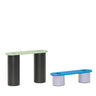 Modu kandelaars meerkleurig (set van 2) - blauw en bruin - Mooier Thuis
