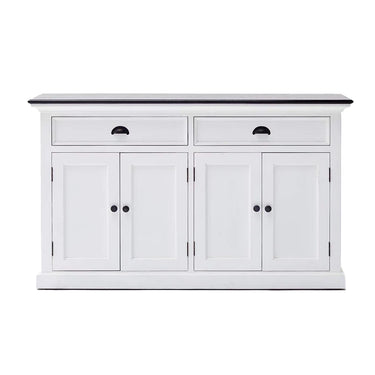 Halifax Contrast Buffetkast 145 cm | Wit/Zwart - Mooier Thuis