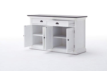 Halifax Contrast Buffetkast 145 cm | Wit/Zwart - afbeelding 8