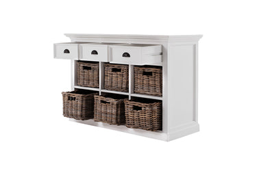 Halifax Buffetkast met 6 rotan manden 125 cm | Wit - afbeelding 20