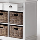 Halifax Buffetkast met 6 rotan manden 125 cm | Wit - afbeelding 7