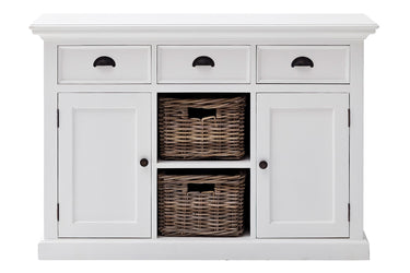 Halifax Buffetkast met 2 rotan manden 124 cm | Wit - afbeelding 35