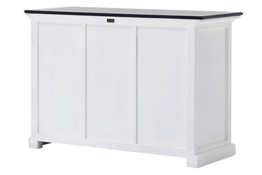 Halifax Contrast Buffetkast 123 cm met 2 rotan manden | Wit/Zwart - afbeelding 13