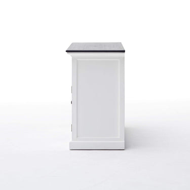 Halifax Contrast Buffetkast 123 cm met 2 rotan manden | Wit/Zwart - afbeelding 15