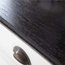 Halifax Contrast Buffetkast 123 cm met 2 rotan manden | Wit/Zwart - afbeelding 3