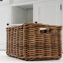 NovaSolo Halifax Accent Buffetkast 124 cm met 2 rotan manden | Wit/Bruin