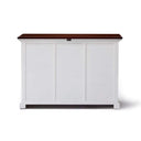 Halifax Accent Buffetkast 124 cm met 2 rotan manden | Wit/Bruin - afbeelding 10
