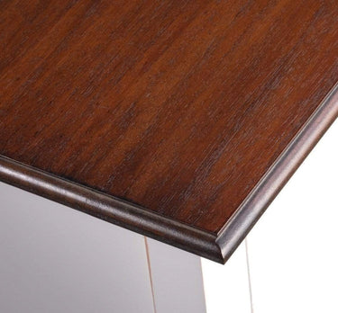 Halifax Accent Buffetkast 124 cm met 2 rotan manden | Wit/Bruin - afbeelding 11