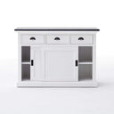 NovaSolo Halifax Contrast Buffetkast met schuifdeuren 124 cm | Wit/Zwart