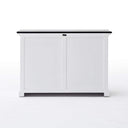 Halifax Contrast Buffetkast met schuifdeuren 124 cm | Wit/Zwart - afbeelding 13