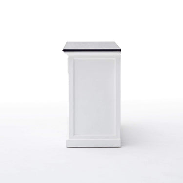 Halifax Contrast Buffetkast met schuifdeuren 124 cm | Wit/Zwart - afbeelding 14