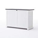 Halifax Contrast Buffetkast met schuifdeuren 124 cm | Wit/Zwart - afbeelding 15