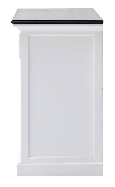 Halifax Contrast Buffetkast met schuifdeuren 124 cm | Wit/Zwart - afbeelding 16