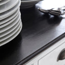 Halifax Contrast Buffetkast met schuifdeuren 124 cm | Wit/Zwart - afbeelding 4