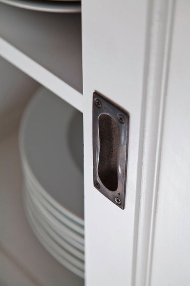 Halifax Contrast Buffetkast met schuifdeuren 124 cm | Wit/Zwart - afbeelding 6